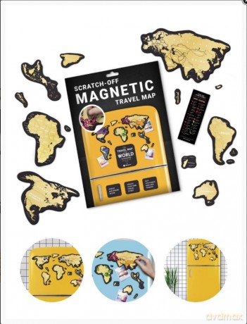 Mapa zdrapka świat. Travel magnetic world