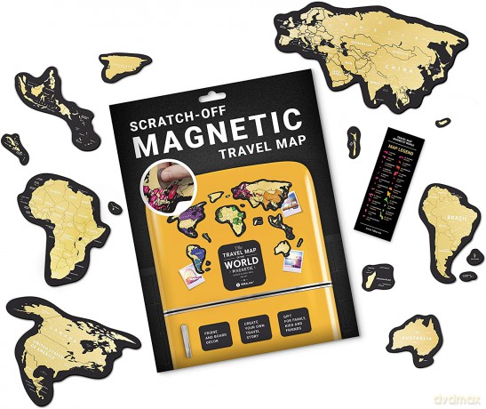 Mapa zdrapka świat. Travel magnetic world