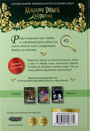 Noc z wojownikami ninja. Magiczny domek na drzewie - Mary Pope Osborne [KSIĄŻKA]