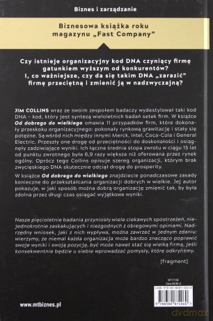 Od dobrego do wielkiego. Czynniki trwałego rozwoju i zwycięstwa firm - Jim Collins [KSIĄŻKA]