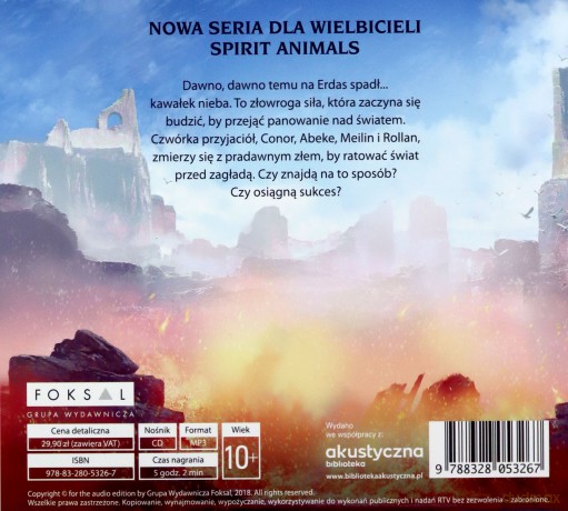 Ognista fala. Spirit animals Upadek bestii (Tom 4) - Jonathan Auxier [AUDIOBOOK]
