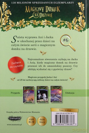 Popołudnie nad Amazonką. Magiczny domek na drzewie - Mary Pope Osborne [KSIĄŻKA]