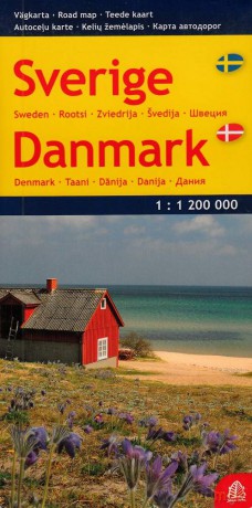 Szwecja, Dania mapa 1:1 200 000