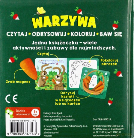 Warzywa. Książki z szablonami - Ilona Brydak [KSIĄŻKA]