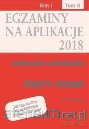 Egazminy na aplikacje 2018 Radcowska i adwokacka (Tom 2) [KSIĄŻKA]