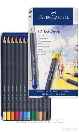 Kredki Goldfaber 12 kolorów opakowanie metal