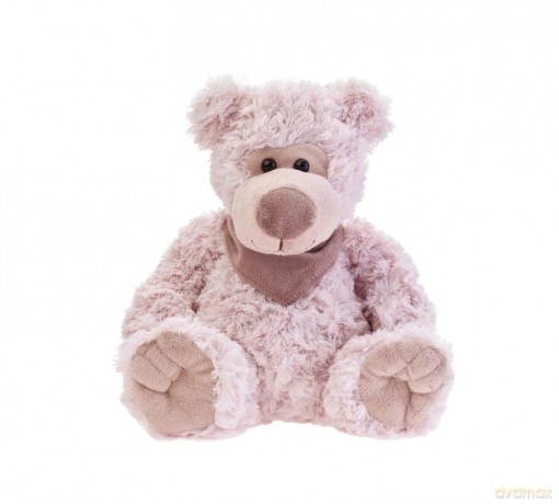 Miś Bruno z apaszką pudrowy róż 25 cm