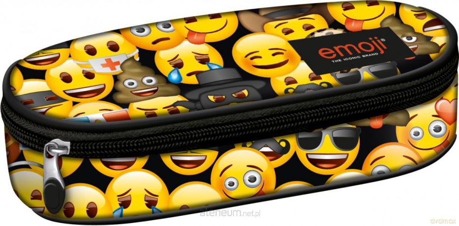 Piórnik saszetka usztywniona wew klapką Emoji