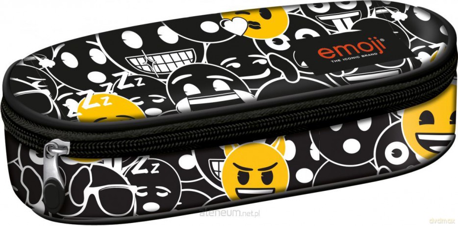 Piórnik saszetka usztywniona wew klapką Emoji