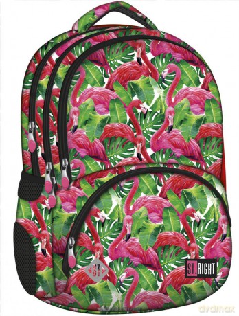 Plecak 4-komorowy Spine-Friendly Flamingo