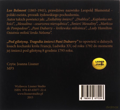 Pod gilotyną. Tragedia śmierci pani Dubarry - Leo Belmont [AUDIOBOOK]