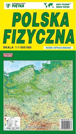 Polska 1:1 050 000 mapa fizyczna [KSIĄŻKA]