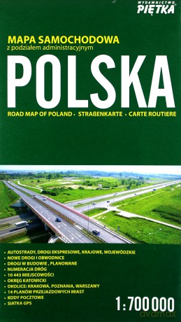Polska 2017 mapa samochodowa 1: 700 000