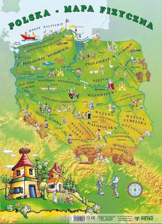 Polska mapa fizyczna [PUZZLE]