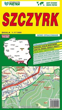 Szczyrk 1:17 000 plan miasta
