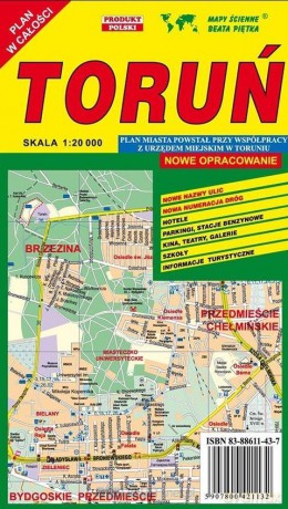 Toruń 1:20 000 plan miasta