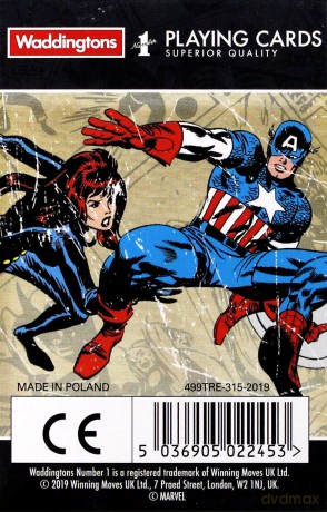 Waddingtons No. 1 Marvel Retro Playing Cards [KARTY]