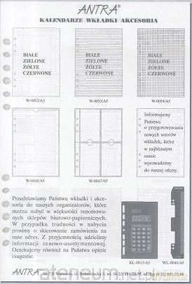 Wkład do organizera A5 Bloczek