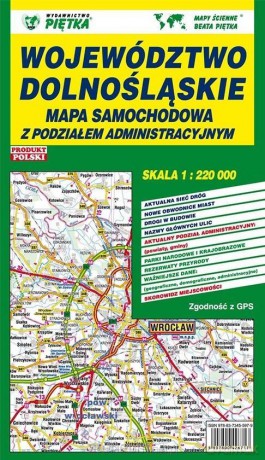 Województwo Dolnośląskie 1:220 000 mapa samochodowa