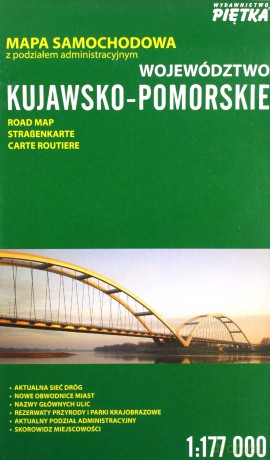 Województwo Kujawsko-Pomorskie 1:177 000 mapa