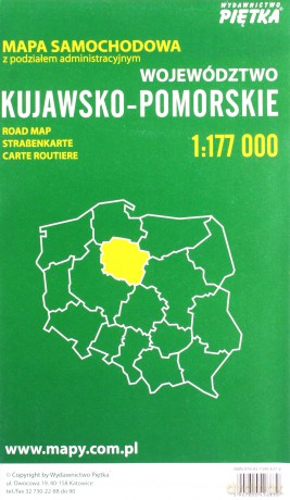 Województwo Kujawsko-Pomorskie 1:177 000 mapa