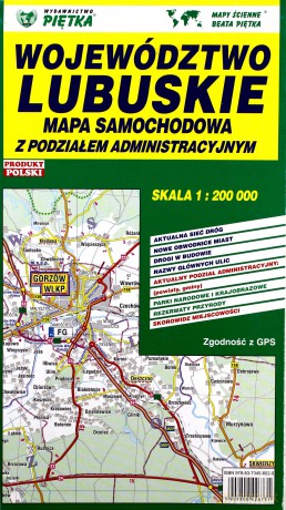 Województwo Lubuskie 1:200 000 mapa samochodowa