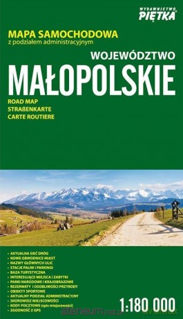 Województwo Małopolskie 1:180 000 mapa samochodowa