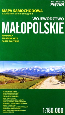 Województwo Małopolskie 1:180 000 mapa samochodowa
