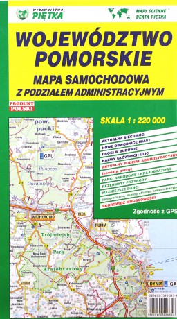 Województwo Pomorskie 1:220 000 mapa samochodowa