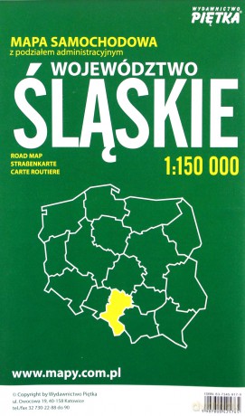 Województwo Śląskie 1:150 000 mapa samochodowa