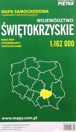 Województwo Świętokrzyskie 1:162 000 mapa samochodowa
