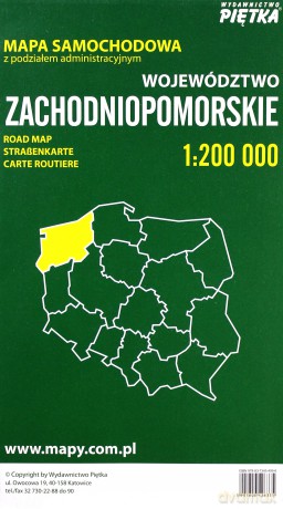 Województwo Zachodniopomorskie 1:200 000 mapa