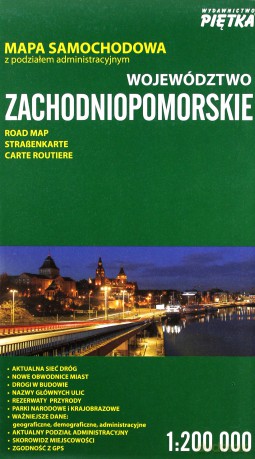 Województwo Zachodniopomorskie 1:200 000 mapa