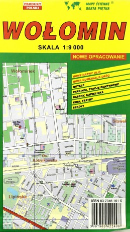 Wołomin 1:9 000 plan miasta