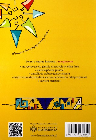Zeszyt z węższą liniaturą z marginesem