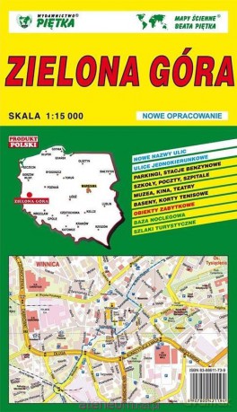 Zielona Góra 1:15 000 plan miasta