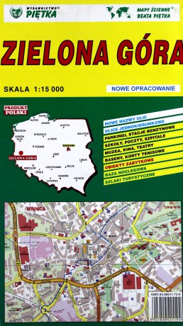 Zielona Góra 1:15 000 plan miasta