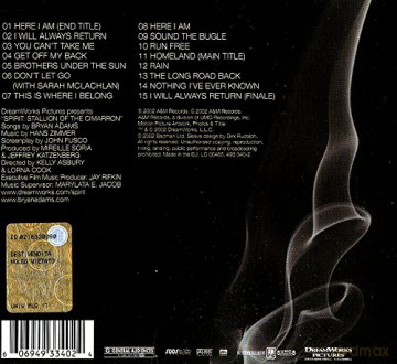 Spirit: Stallion of the Cimarron soundtrack (Mustang z dzikiej doliny) (Bryan Adams) [CD]