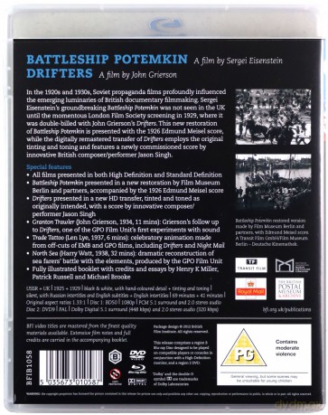 The Soviet Influence: Battleship Potemkin + Drifters (Pancernik Potiomkin) [Blu-Ray]+[DVD]