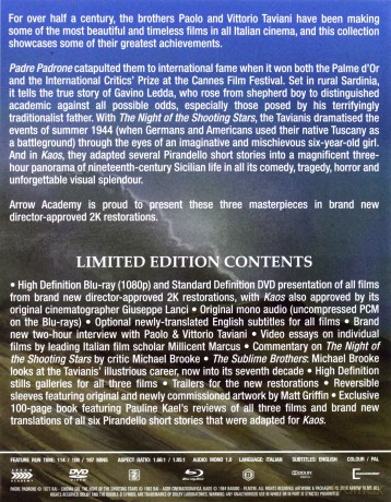 Three Films by Paolo & Vittorio Taviani (We władzy ojca / Noc świętego Wawrzyńca / Chaos) [3xBlu-Ray]+[3DVD]