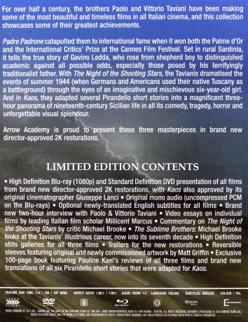 Three Films by Paolo & Vittorio Taviani (We władzy ojca / Noc świętego Wawrzyńca / Chaos) [3xBlu-Ray]+[3DVD]