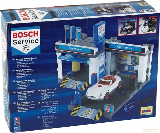 Stacja obsługi Bosch z myjnią i samochodem