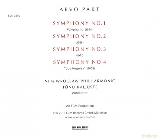 Arvo Part: The Symphonies [CD]