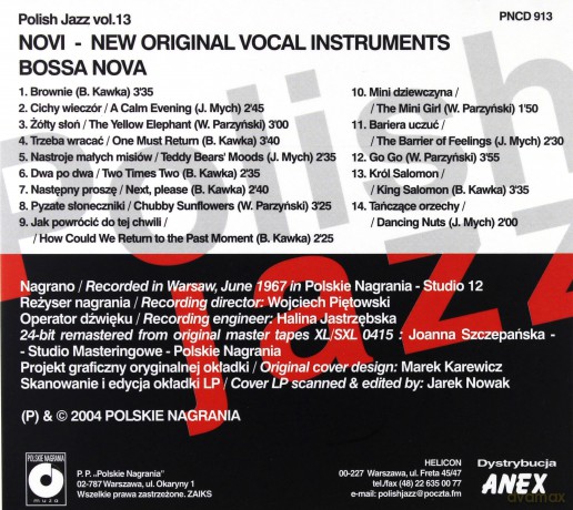 Novi Singers: Polish Jazz: Bossa Nova [CD]