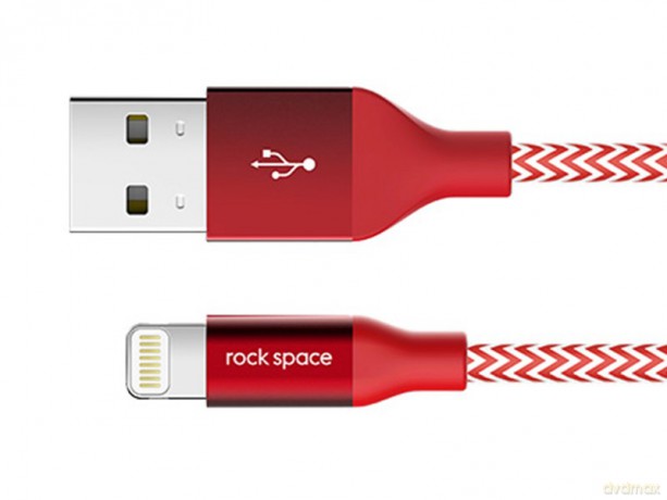 Kabel USB ROCK SPACE Lightning MFI Nylonowy 100 cm
