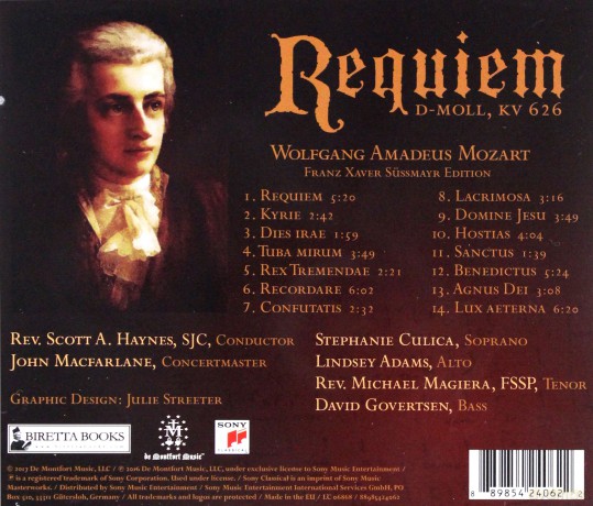St. John Cantius Choir and Orc: St. John Cantius presents Mozart: Requiem [CD]