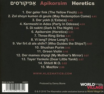 The Klezmatics: Apikorsim Heretics (digipack) [CD]