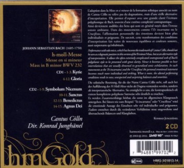 Bach: H Moll Messe Collin Junghanel (digipack) [2CD]