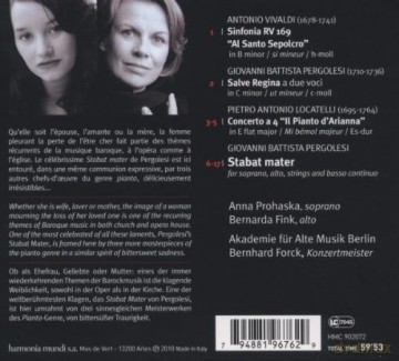 Pergolesi: Stabat Mater Prohaska Fink (digipack) [CD]