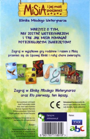 Misia i jej mali pacjenci. Klinika Młodego Weterynarza. Rodzinna gra karciana [KARTY]